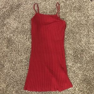 thin red dress worn one time